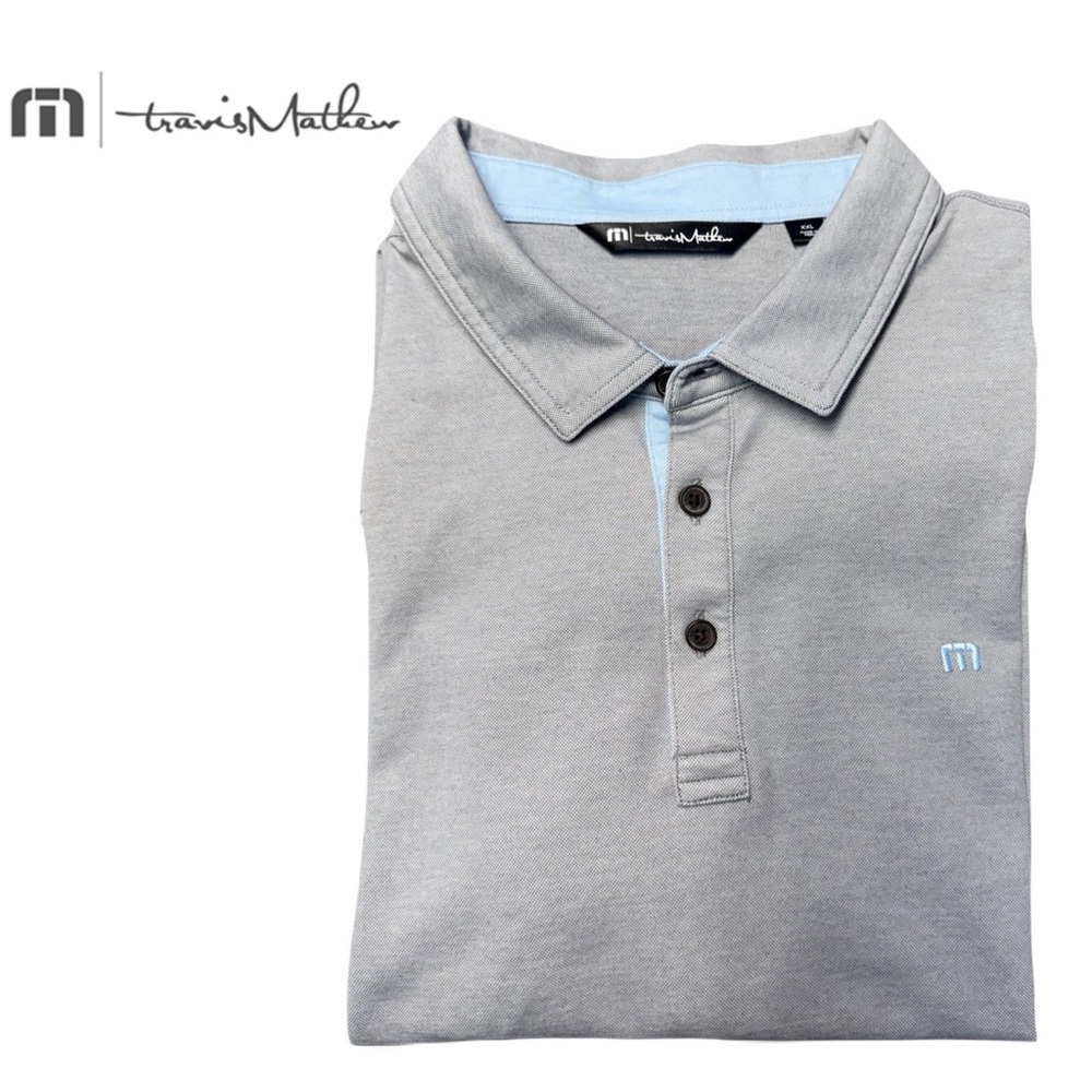 Travis Mathew Golf Shirt Gray short sleeve